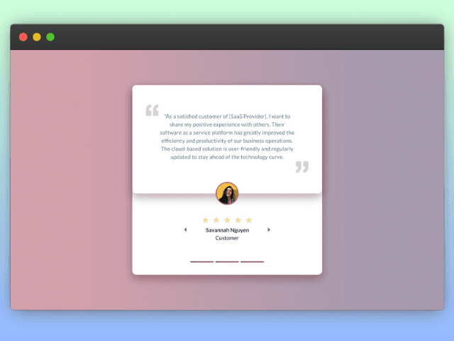 Desktop Testimonial Card Component